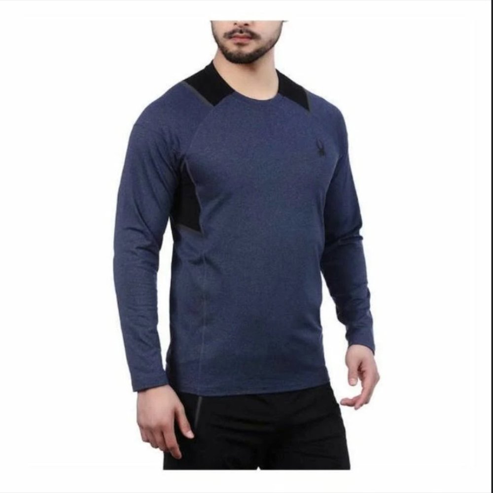 NWOT Spyder Heathered Blue Long Sleeve Shirt